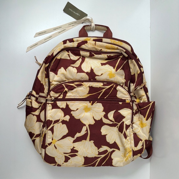 Vera Bradley Bancroft Backpack – Scattered Anemones Pattern (NEW with Tags) - Picture 7 of 11